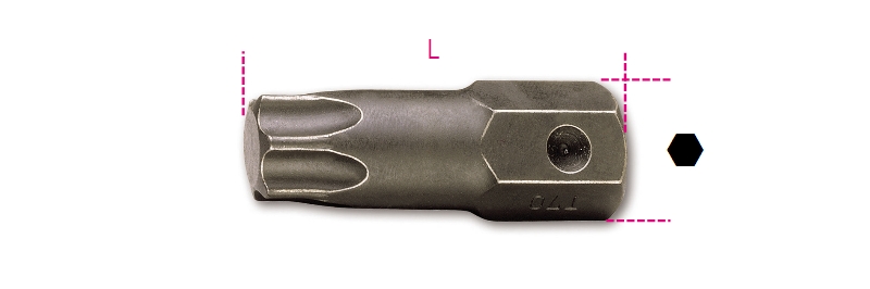 Beta Slag bits voor Torx® schroeven, 16 mm aansluiting 727/ES16TX T60 - 007270360