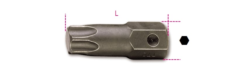 Beta Slag bits voor Torx® schroeven, 16 mm aansluiting 727/ES16TX T70 - 007270370
