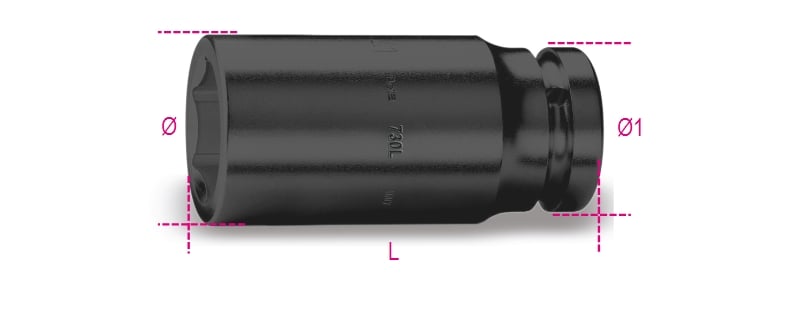 Beta 730L 60-Slagdoppen Lange Uitvoering - 007300360