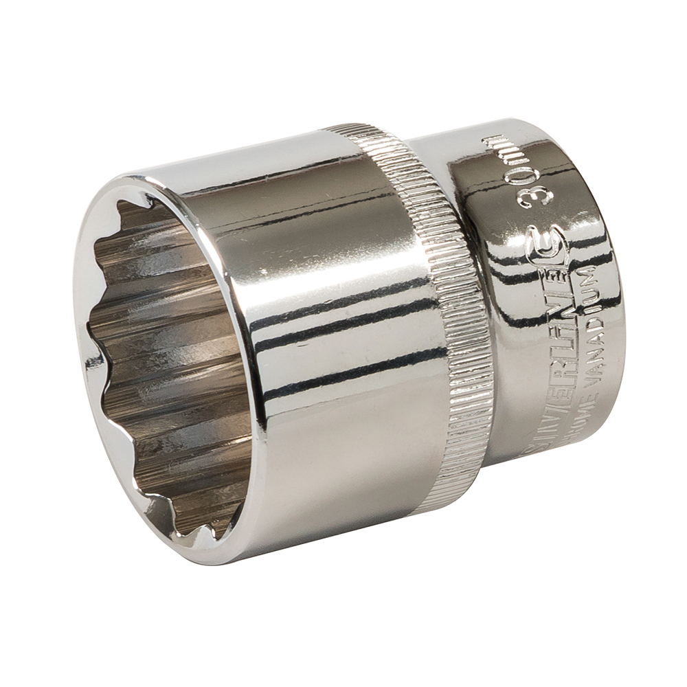 Silverline Metrische Veeltand - 12 Tands Dop - 1/2 Inch - Maat 30 mm