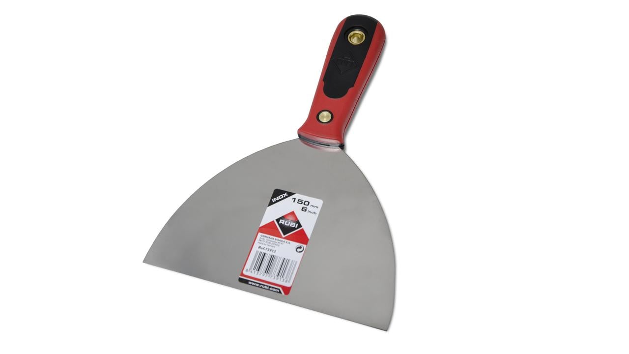 Rubi Roestvrij Stalen Plamuurmes | 150 mm | Kunststof Handgreep 73913