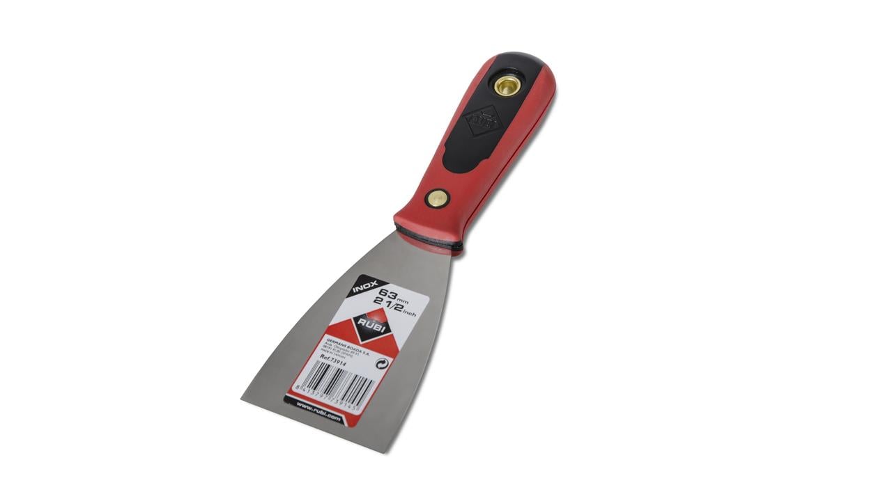 Rubi Roestvrij Stalen Plamuurmes | 63 mm | Kunststof Handgreep 73914