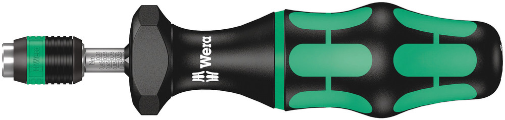 Wera 7432 Kraftform instelbare Momentschroevendraaier met Rapidaptor Snelwisselhouder, 1/4 duim, 0,90 - 1,50 Nm - 1 stuk(s) - 05074774001
