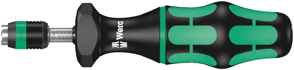 Wera 7446 Kraftform instelbare Momentschroevendraaier met Rapidaptor Snelwisselhouder, 1/4 duim, 11,0 - 29,0 in. lbs. - 1 stuk(s) - 05074711001