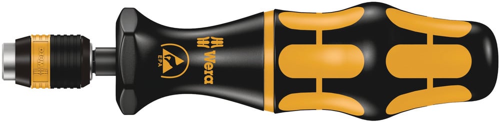 Wera 7461 ESD Kraftform Instelbare Momentschroevendraaier met standaardinstellingen met Rapidaptor Snelwisselhouder, 1/4 duim, 1.2 - 3.0 Nm - 1