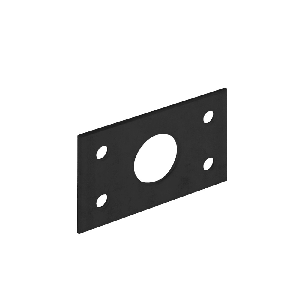 GB plaat voor staartgrendel 40x66x2.0 epoxy zwart etiket | 1 stuk 744172