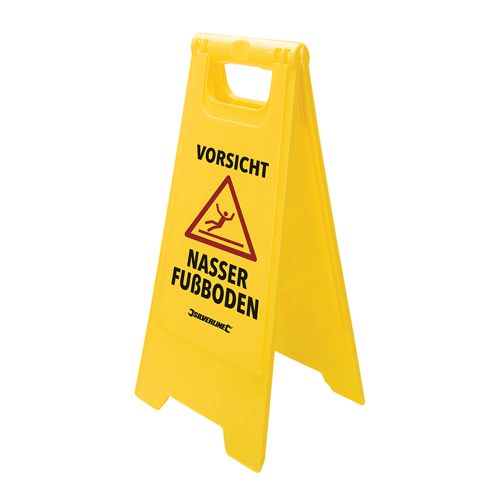 Silverline Waarschuwingbord "Natte Vloer" in "A"-vorm | 295 x 610 mm, in het Duits - 745234