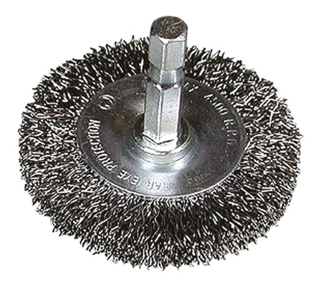 Hikoki accessoires Rondborstel 100X0.3 Met 1/4"Zeskant Stift Met Gegolfd Staaldraad - 751321