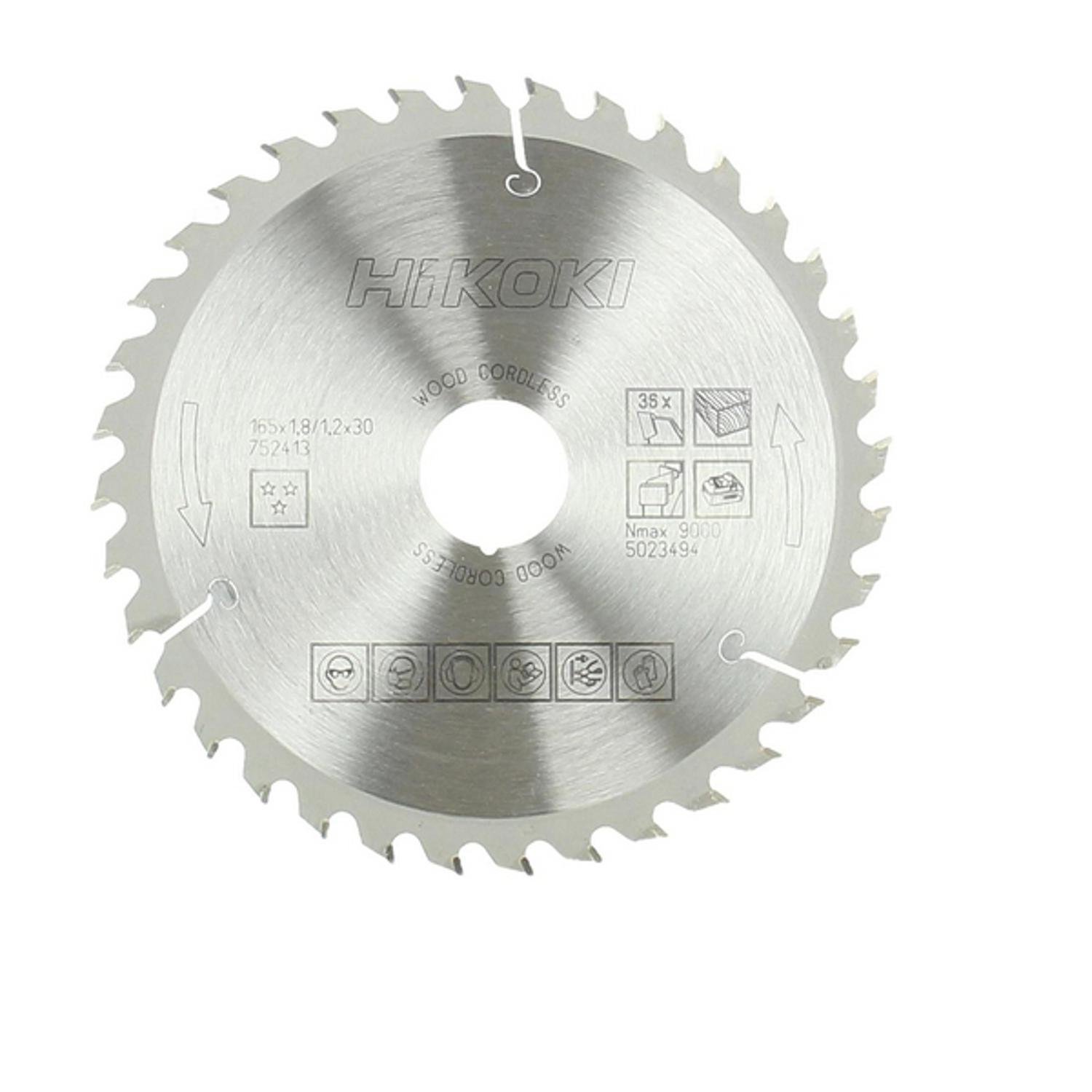 Hikoki Accessoires Hardmetalen Cirkelzaagblad 165X30/20 Z36 Dun Met Flr Tandvorm Voor Accumachines - 752413