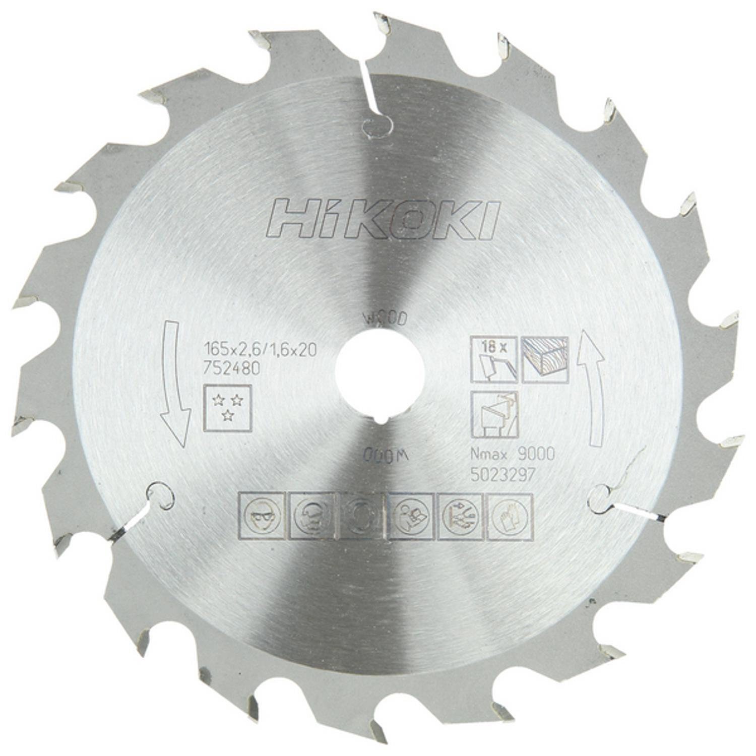 Hikoki Accessoires Hm Cirkelzaagblad 165X20 Z18 - 752480