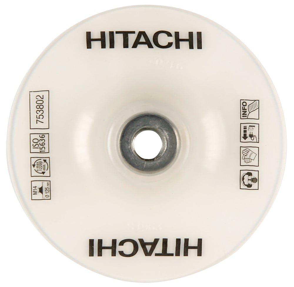 Hikoki Accessoires Steunschijf Met Moer 125 Mm Middel-Hard Iso 15636 (Oud 750716) - 753802