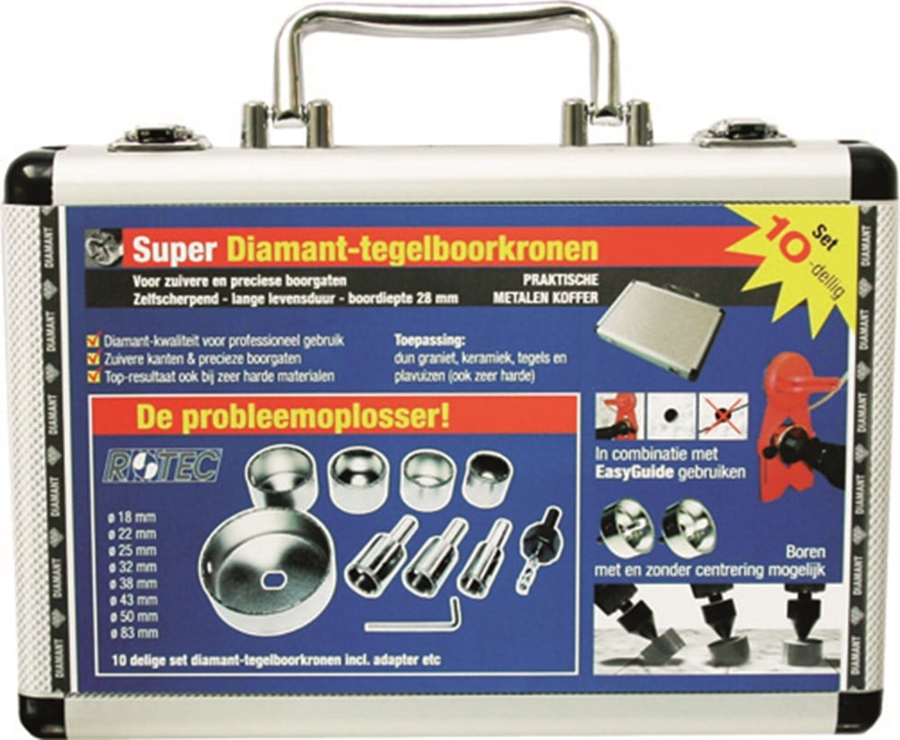 Rotec Diamant-tegelboorkronenset 10dlg. - 7599001