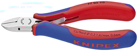 Knipex Elektronica-zijsnijtang met meer-componentengrepen 115 mm - 7702115