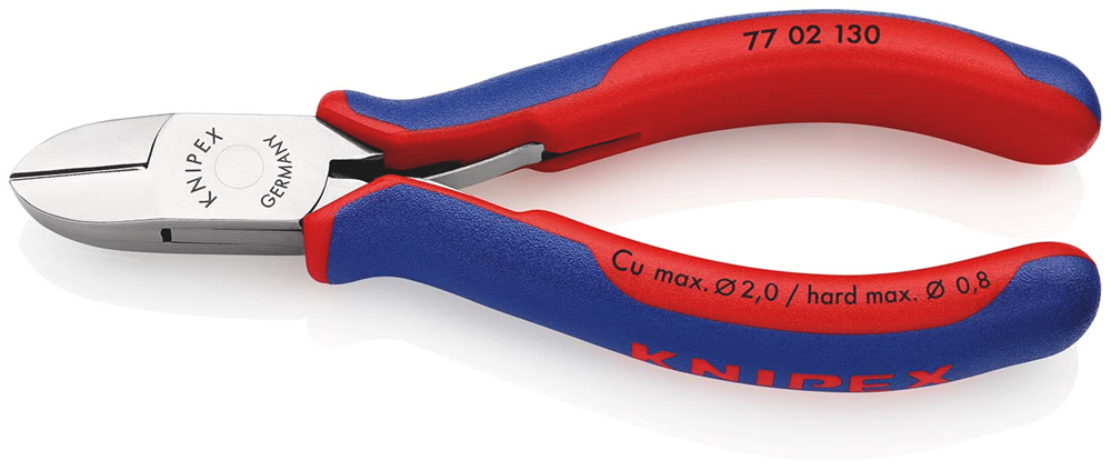 Knipex Elektronica-Zijsnijtang | 130 mm Lengte | Doorgestoken Scharnier | Meer-Componentengrepen - 77 02 130 SB