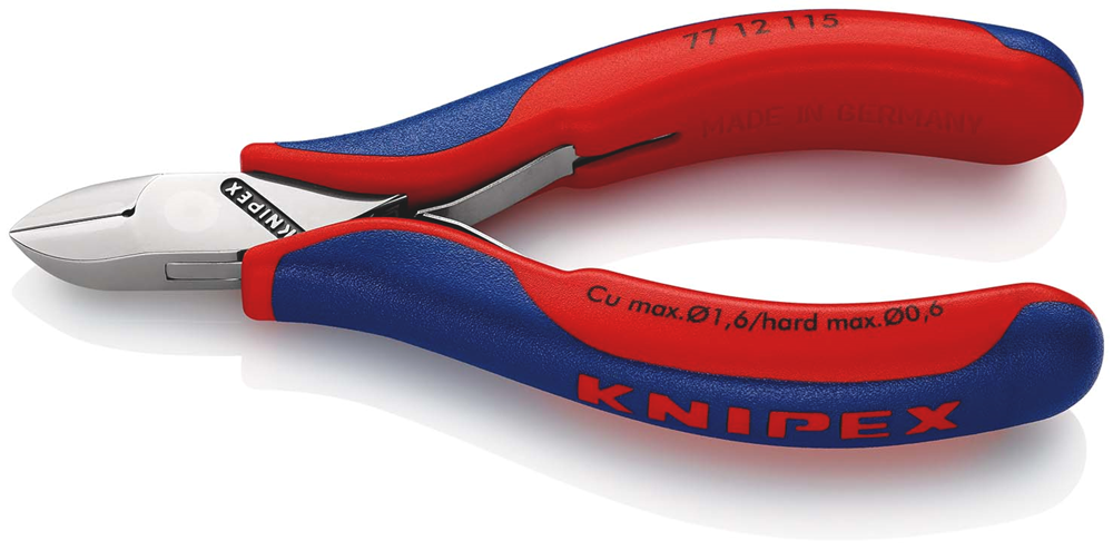 Knipex Elektronica-Zijsnijtang | 115 mm Lengte | Meer-Componentengrepen - 77 12 115 SB