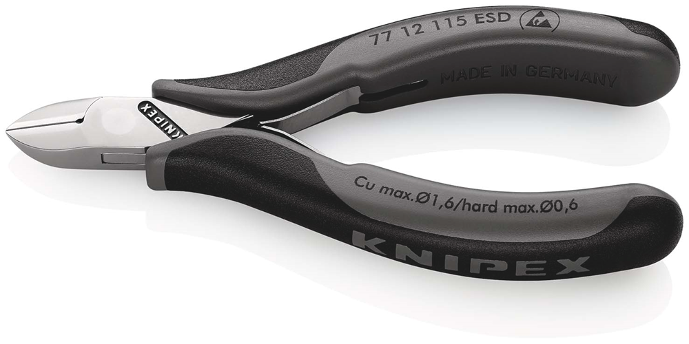 Knipex Elektronica-Zijsnijtangen ESD | 115 mm Lengte | Meer-Componentengrepen - 77 12 115 ESDSB
