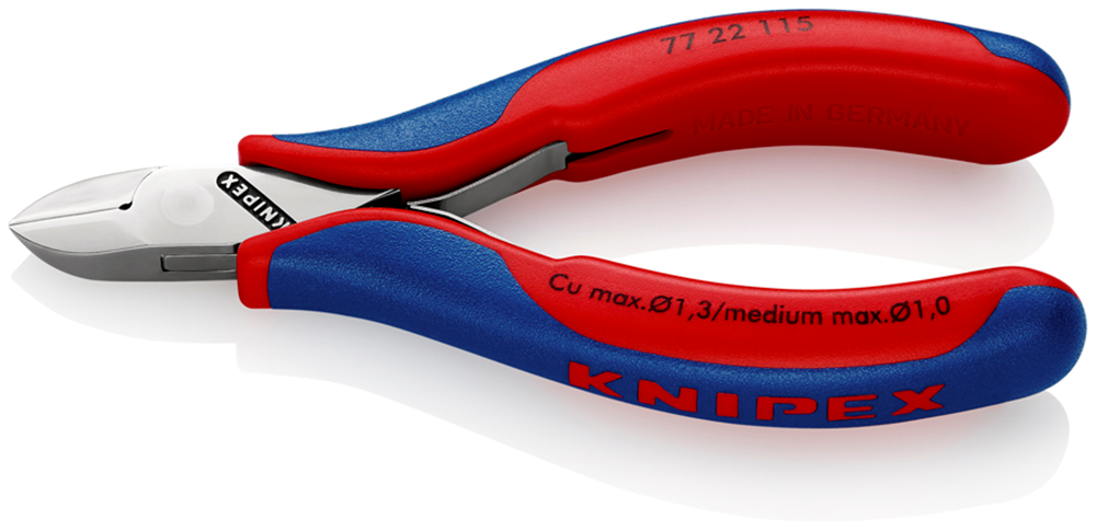 Knipex Elektronica-Zijsnijtang | 115 mm Lengte | Meer-Componentengrepen - 77 22 115 SB