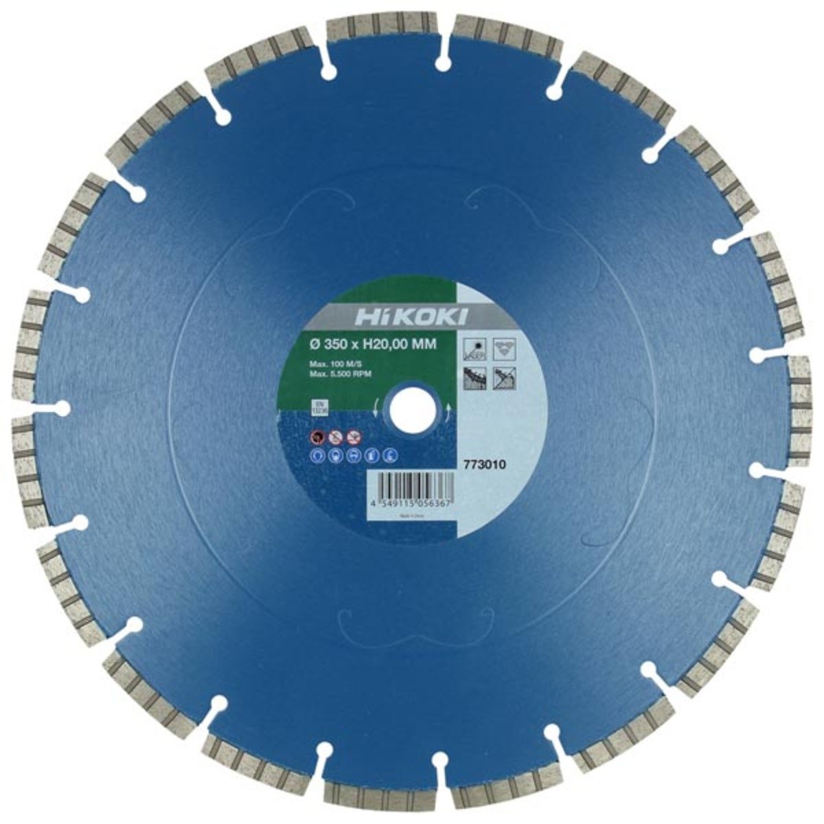 Hikoki Accessoires Diamant Zaagblad 350X25,4X10 Type Concrete Standard Laser - 773011