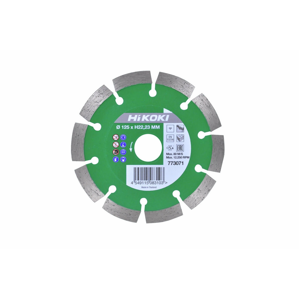 Hikoki Accessoires Diamantzaagblad 125 x 10,0 x 22,23 mm Universeel Ds - 773071
