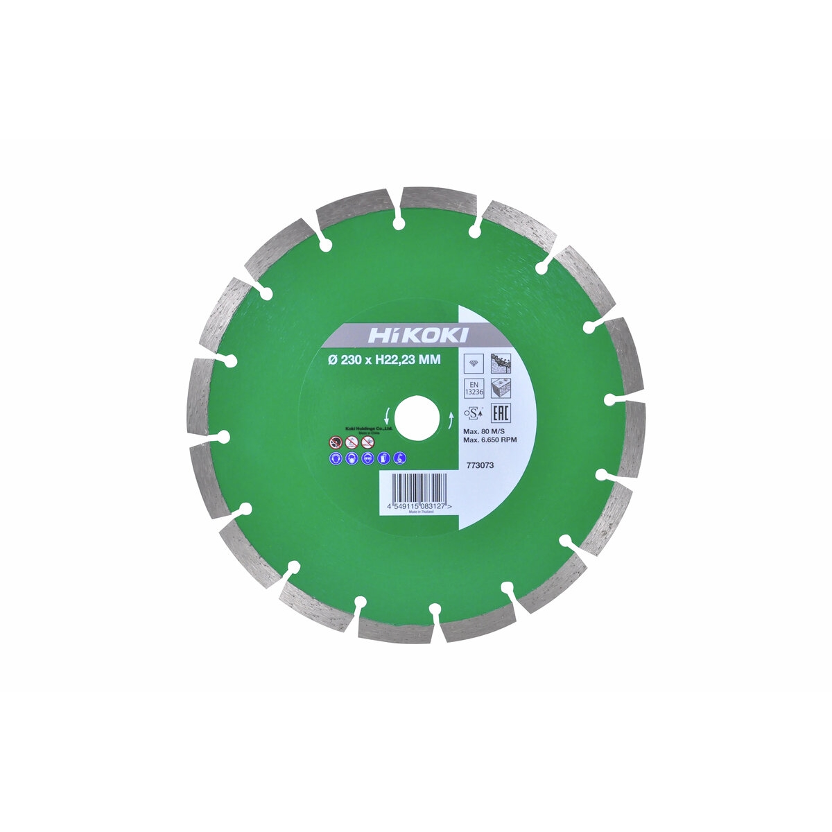 Hikoki Accessoires Diamantzaagblad 230 x 10,0 x 22,23 mm Universeel Ds - 773073
