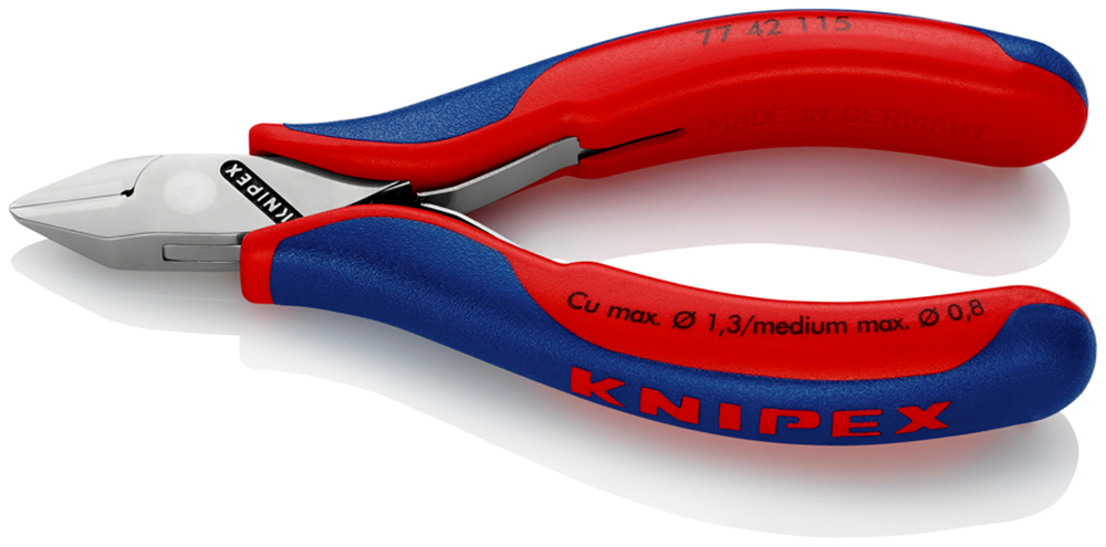 Knipex Elektronica-Zijsnijtang | 115 mm Lengte | Meer-Componentengrepen - 77 42 115 SB