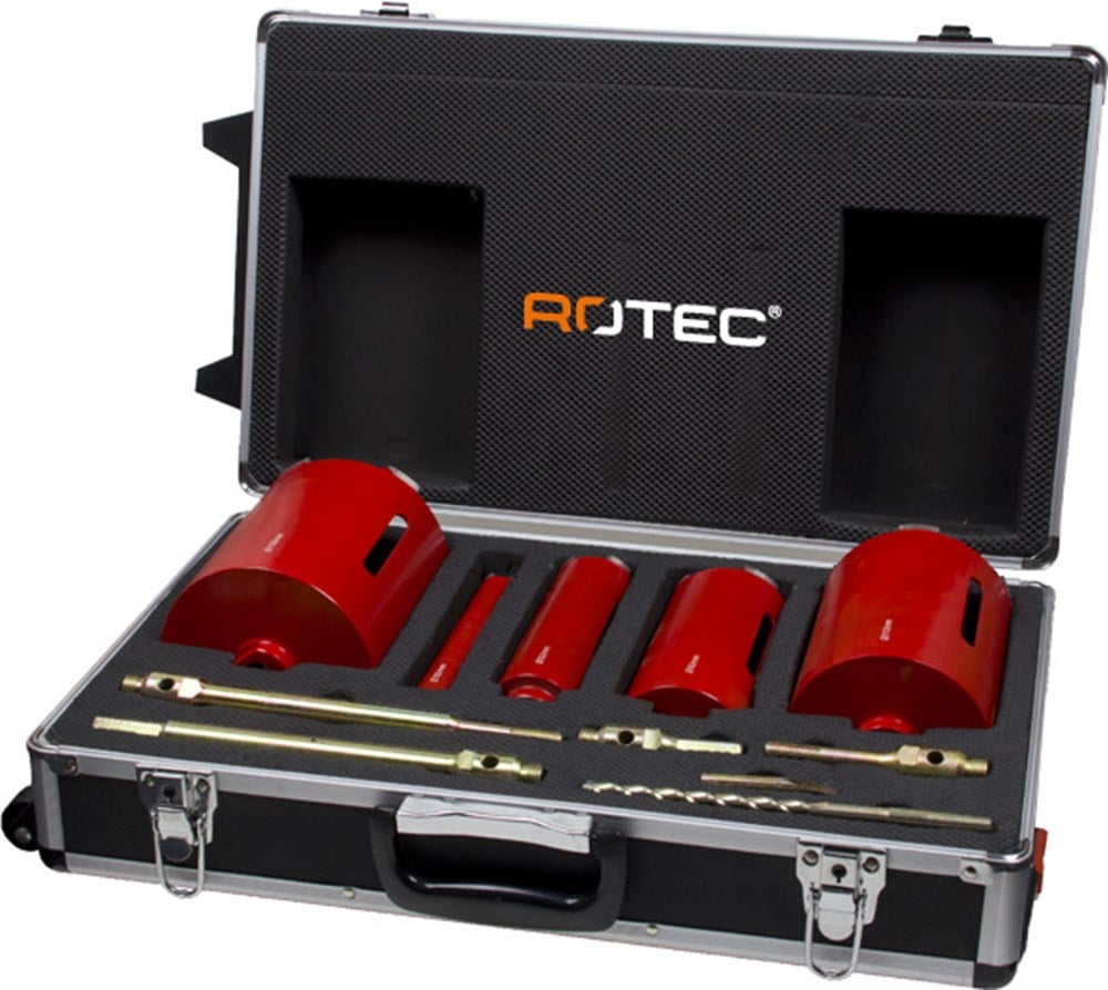 Rotec 11 dlg. Droog Diamantborenset 32/52/82/112/132x150mm - 7799900