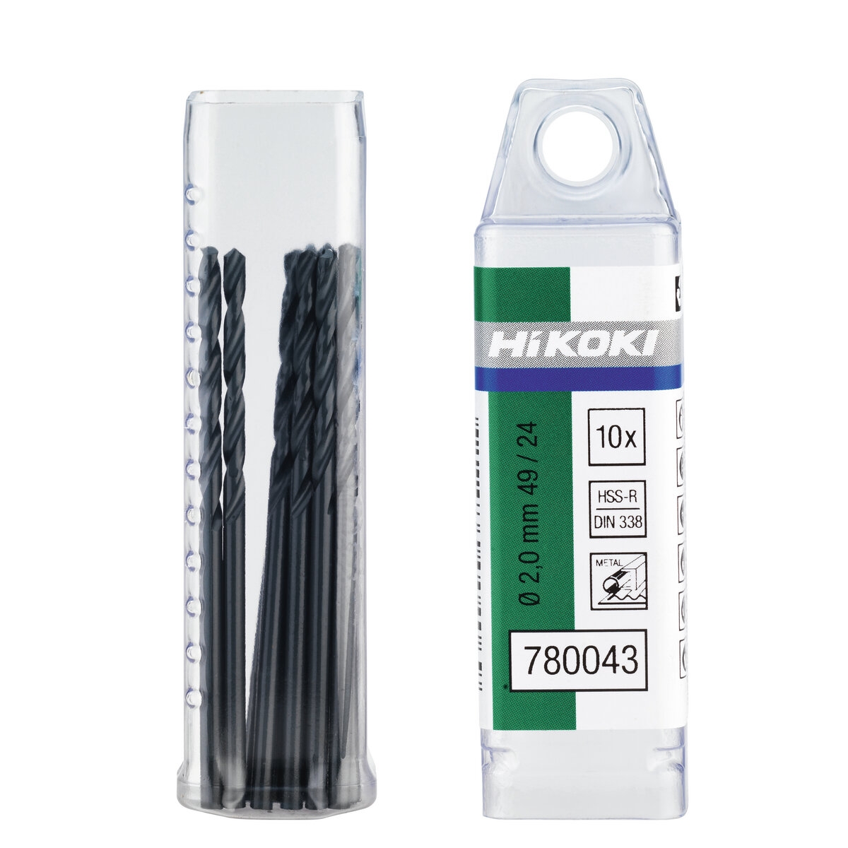 Hikoki Accessoires Spiraalboor HSS-R DIN 338 D. 2,0 mm 10-Delig - 780043