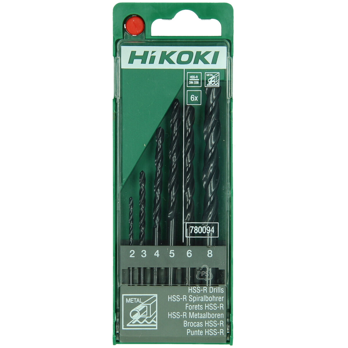 Hikoki Accessoires 6-Delige Metaalborenset HSS-R DIN 338 In Cassette - 780094