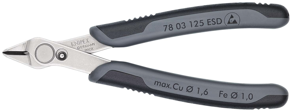 Knipex Electronic Super Knips® ESD | 125 mm Lengte | Meer-Componentengrepen - 78 03 125 ESDSB