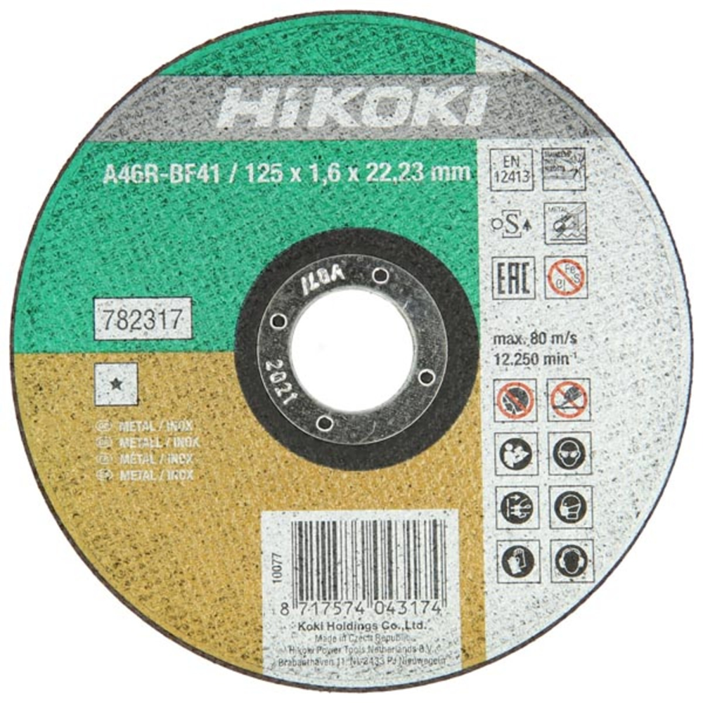 Hikoki accessoires Doorslijpschijf 115X1 6Mm Voor Inox Metaal Hsp 782316