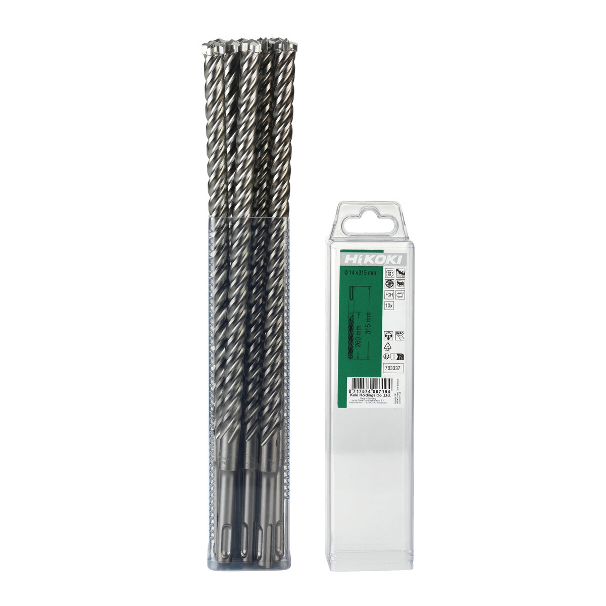 Hikoki Accessoires 10 SDS-Plus Hamerboren FCH 4-Snijder 12 x 250/315 mm - 783333