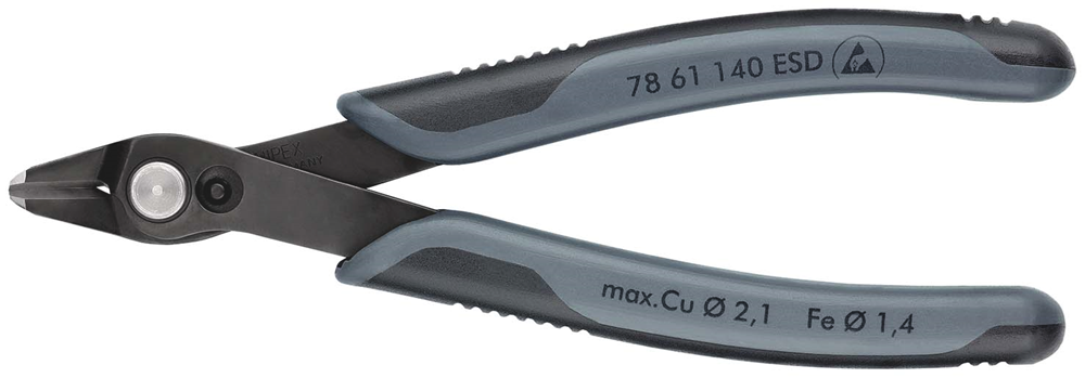 Knipex Electronic Super Knips® XL ESD | 140 mm Lengte | Meer-Componentengrepen | Gebruineerd - 78 61 140 ESDSB