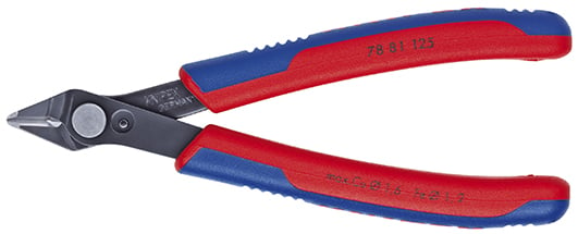 Knipex Electronic Super-Knips® Uitvoering Met zeer klein facet Snijwaarden (max.) Zacht-middelhard-h