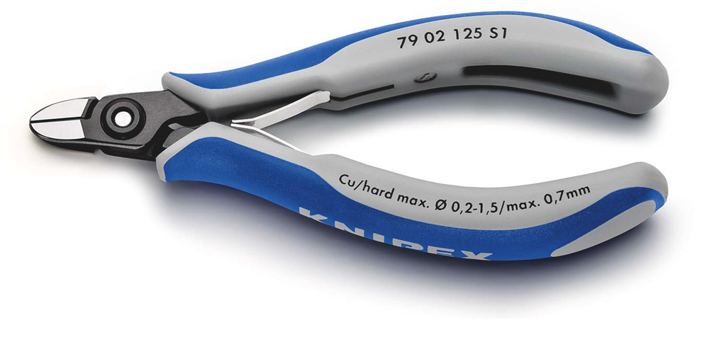 Knipex Precisie Elektronica-Zijsnijtang | 125 mm Lengte | Voor Kunststof Kabelbinders - 79 02 125 S1