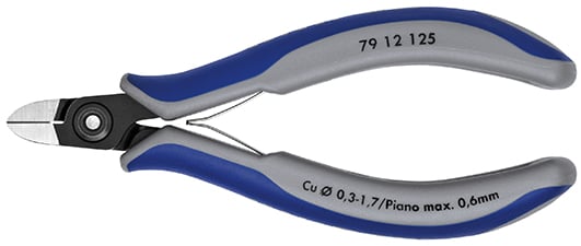 Knipex Precisie elektronica-zijsnijtang gebruineerd met meer-componentengrepen 125 mm - 7912125