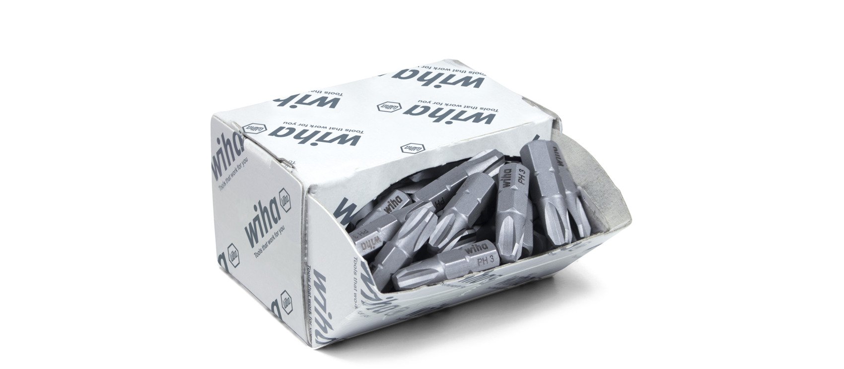Wiha Bitset Standard 25 mm Phillips (PH3) 50-delig 1/4" C6,3 in grootverpakking - 8049 - 08049