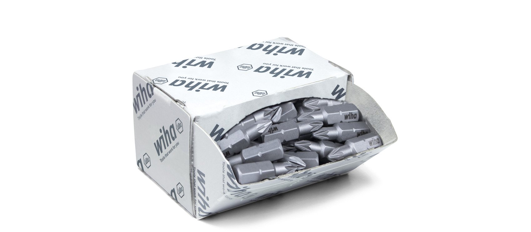 Wiha Bitset Standard 25 mm Pozidriv (PZ1) 50-delig 1/4" C6,3 in grootverpakking - 8056 - 08056