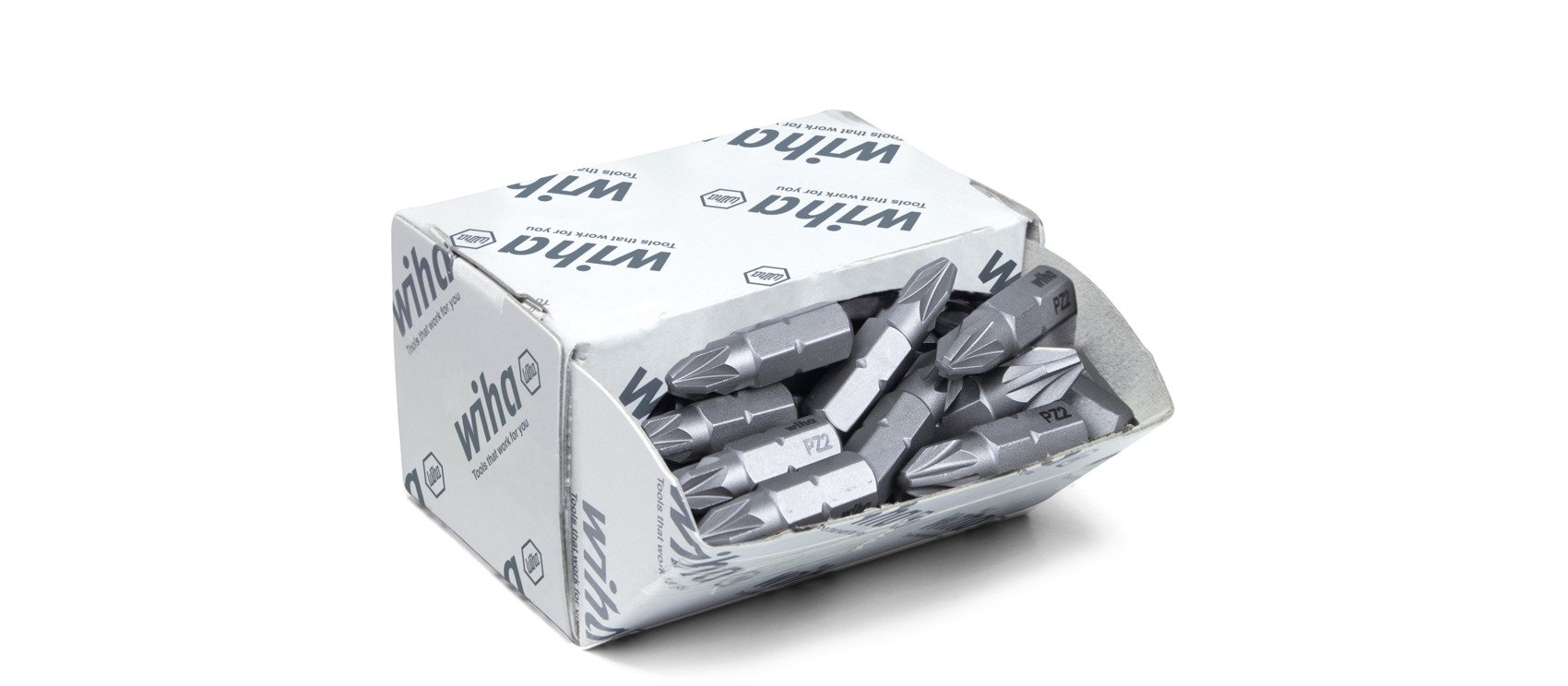Wiha Bitset Standard 25 mm Pozidriv (PZ2) 50-delig 1/4" C6,3 in grootverpakking - 8057 - 08057