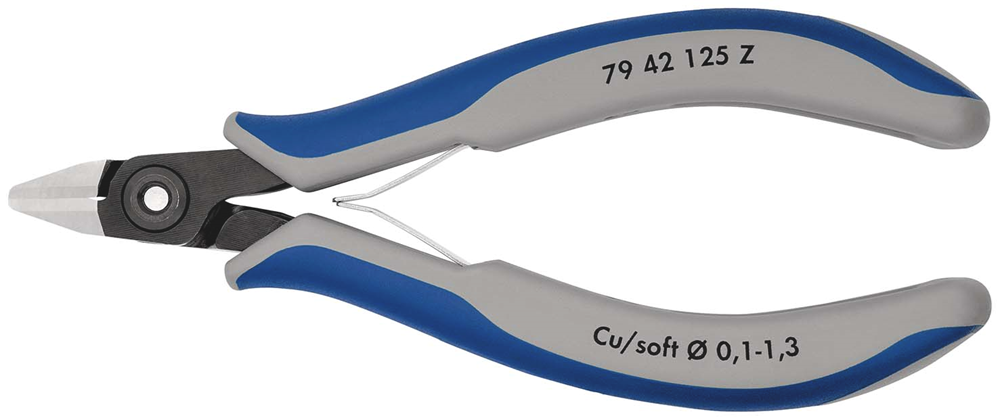 Knipex Precisie Elektronica-Zijsnijtang | 125 mm Lengte | Meer-Componentengrepen | Gebruineerd - 79 42 125 Z