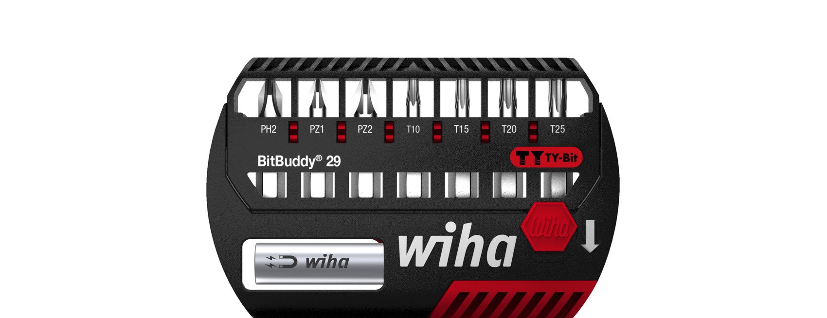 Wiha Bitset BitBuddy® TY-bit 29 mm Phillips, Pozidriv, TORX® 9-delig 1/4" C6,3 - 42138 - 42138