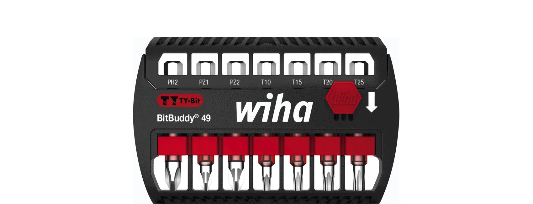 Wiha Bitset BitBuddy® TY-bit 49 mm Phillips, Pozidriv, TORX® 8-delig 1/4" E6,3 - 42117 - 42117