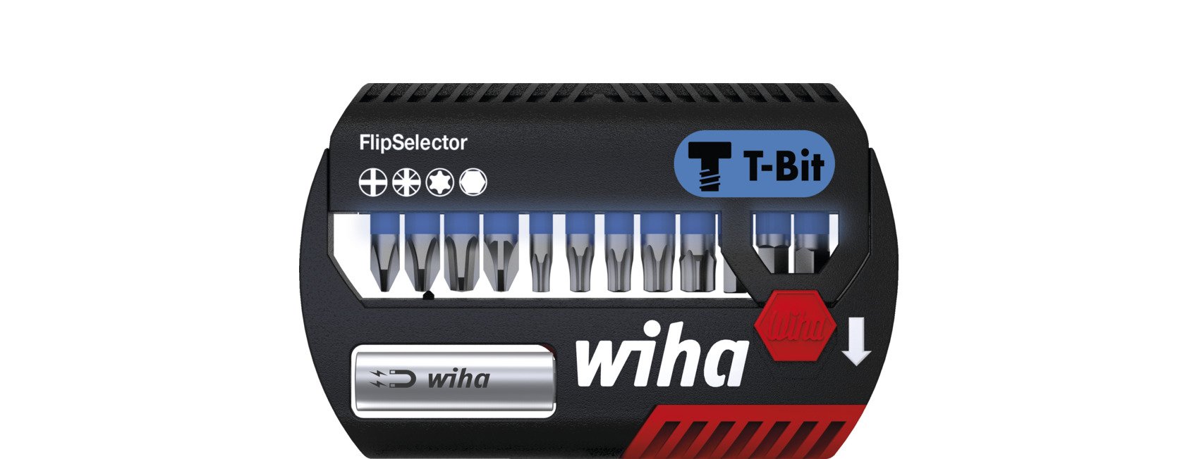 Wiha Bitset FlipSelector T-bit 25 mm assorti 14-delig 1/4" C6,3 - 41826 - 41826
