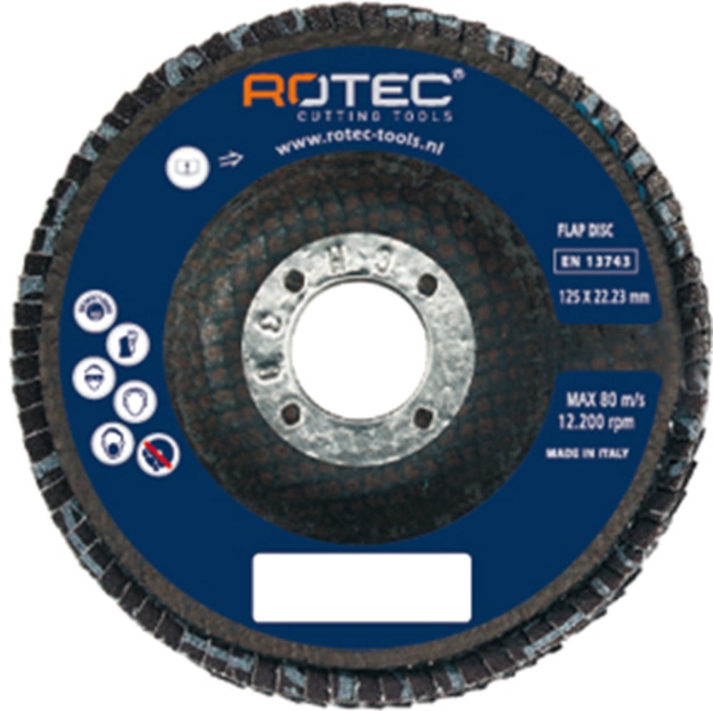 Rotec lamellenschijven 115x22.23 mm Korrel 60 - 10 stuks - 7961154
