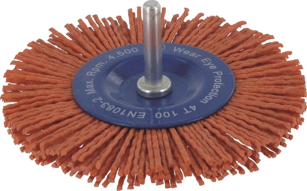 Rotec Stiftborstel sch.6mm Ø100xANA1,2/K80 maron-orange x8mm Nylon - 7980400