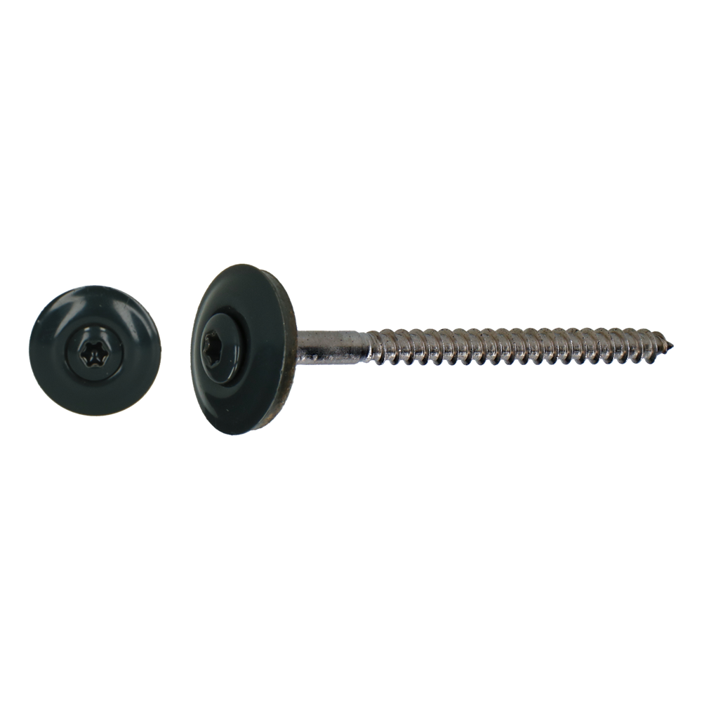 pgb-Europe PGB-FASTENERS | Houtschroef D7995+EPDM20 4,5x45 R7016 A2 | 100 st 7995RTA000457016B3