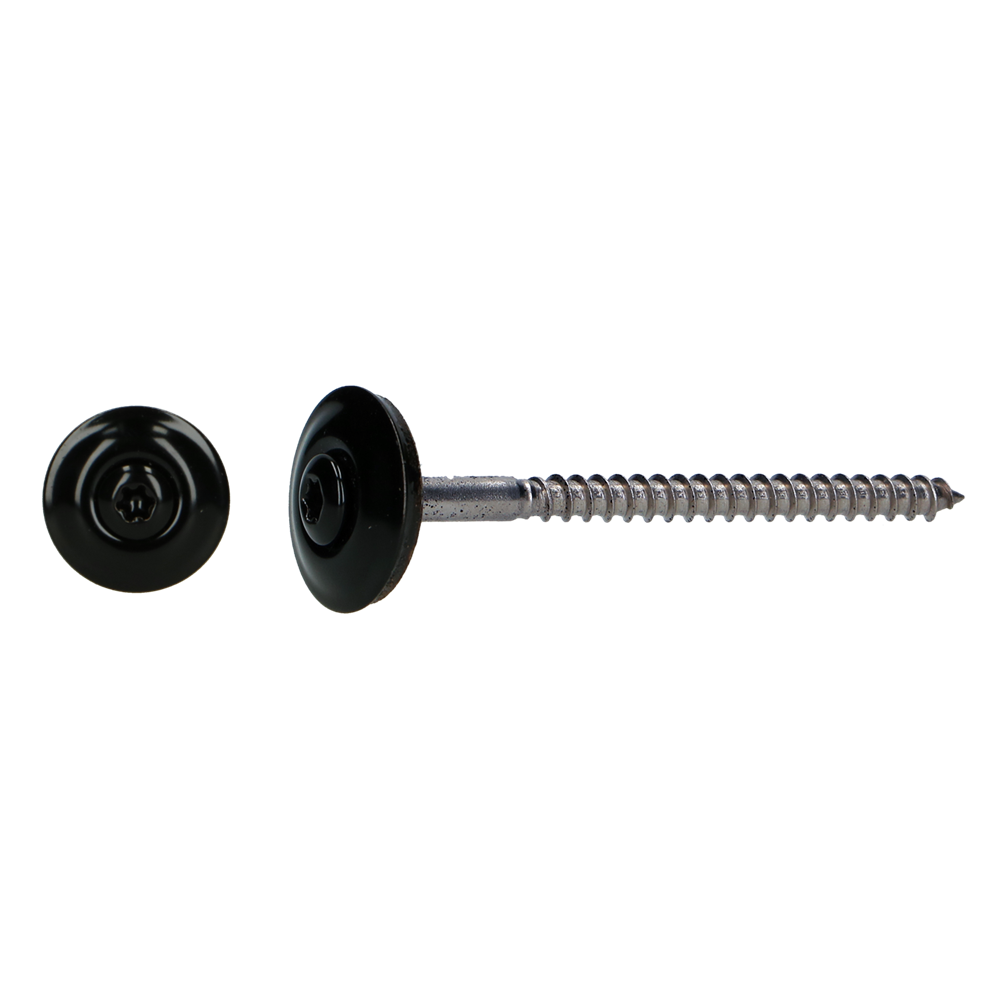 pgb-Europe PGB-FASTENERS | Houtschroef D7995+EPDM20 4,5x35 R9005 A | 100 st - 7995RTA000359005B3