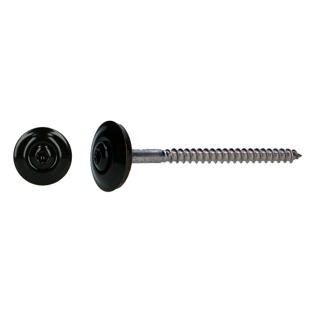 pgb-Europe PGB-FASTENERS | Houtschroef D7995+EPDM20 4,5x120 R9005 A | 50 st 7995RTA001209005B3