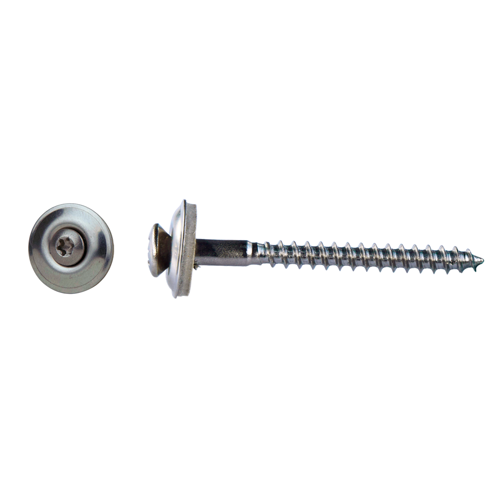 pgb-Europe PGB-FASTENERS | Houtschroef +EPDM DIN 7995Z Ø 4,50x80 A2 | 100 st 07995RA00045080153