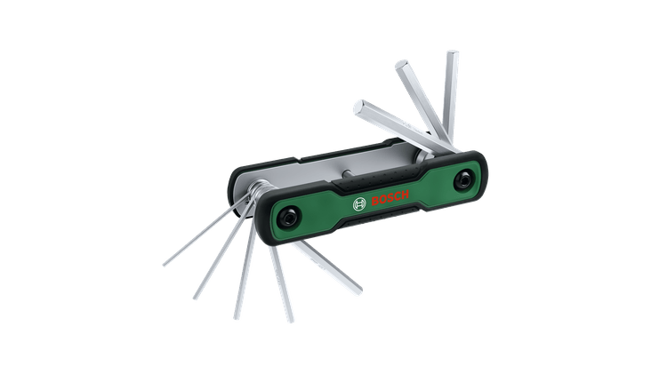 Bosch Groen Inbussleutelset | 8-in-1 | Opvouwbaar - 1600A039L7 afbeelding