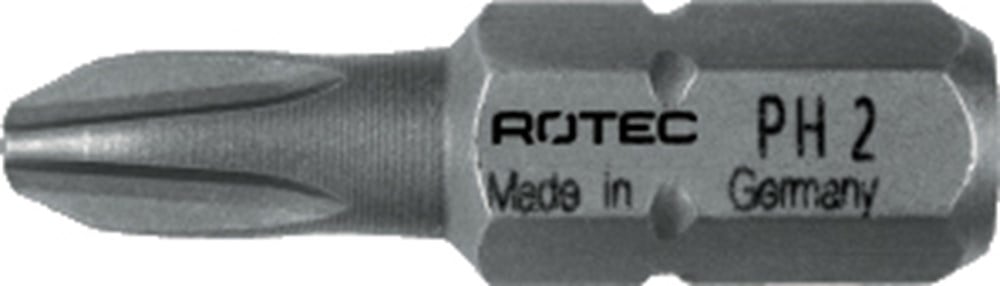 Rotec PRO Insertbit PH 2-R L=25mm C 6,3 BASIC, 4,6 - 4,8mm - 10 stuks - 8000005